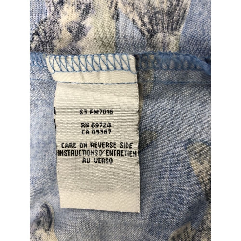Columbia Shirt Mens Large Blue Fish All Over‎ Print Button Short Sleeve Casual - Picture 4 of 11